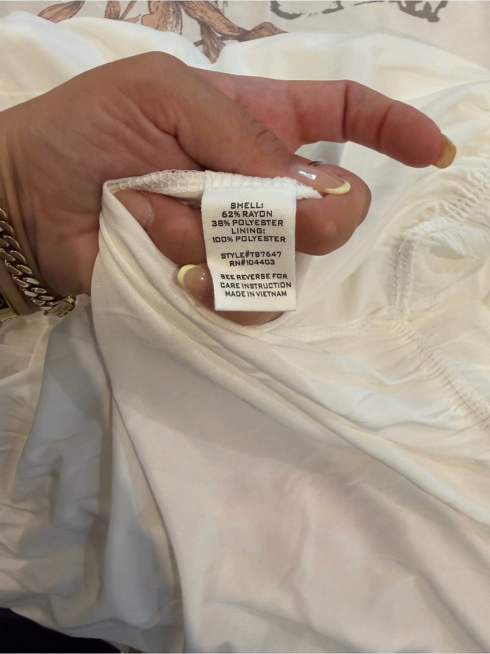 White Embroidered Flutter Sleeve Sundress - Picture 5 of 5